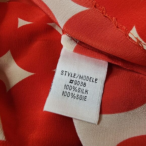 Anthropologie Yoana Baraschi Silk Polka Dot Feather Art Patch Dress Womens Large - Picture 8 of 13